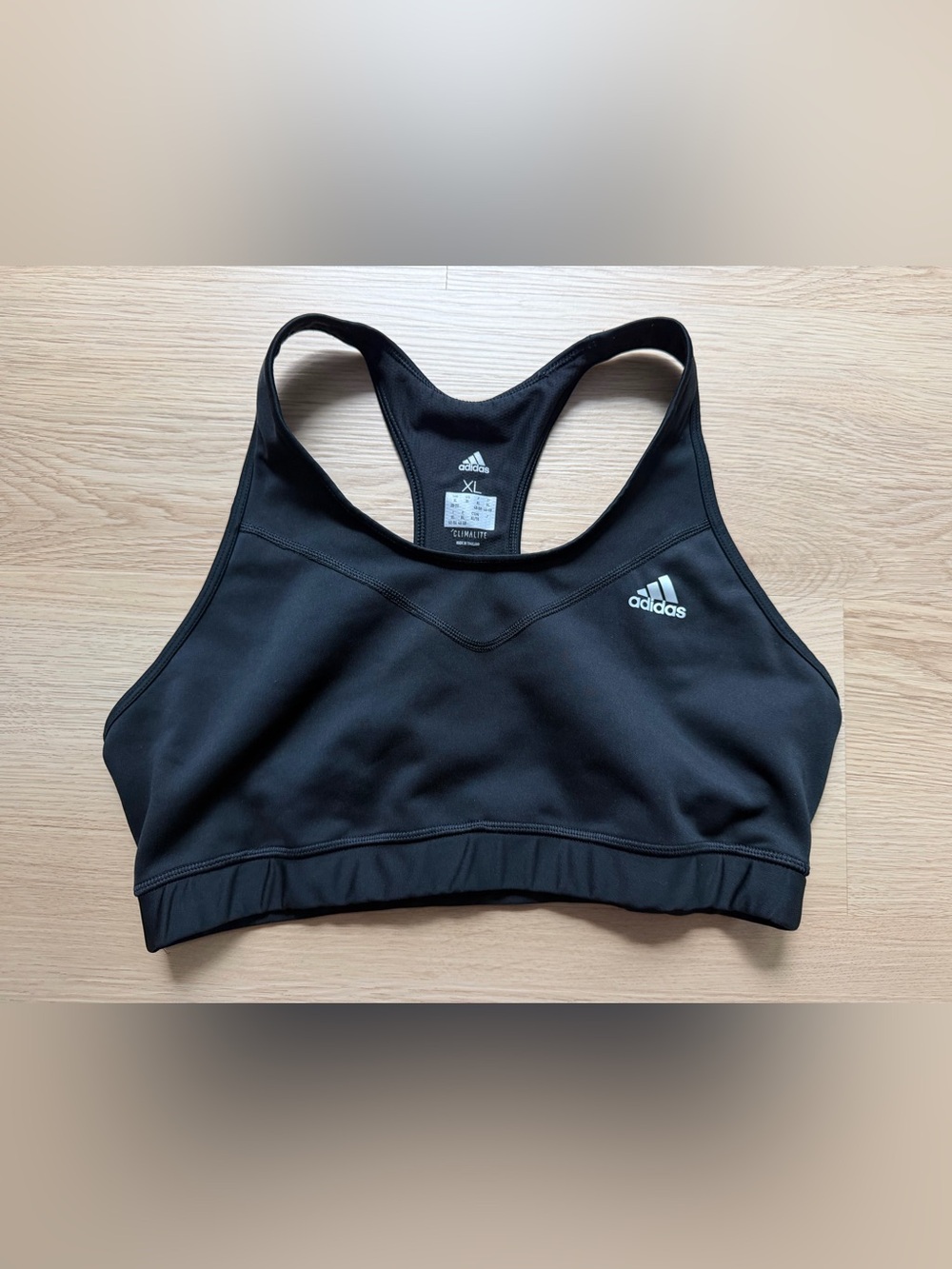 adidas Women's Black Sports Bra Size XL Climalite